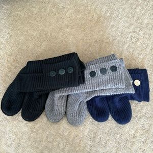 Ugg Cardy Knit Women boots. 3 pairs size 6 - Black, Grey, Blue. Great used cond.